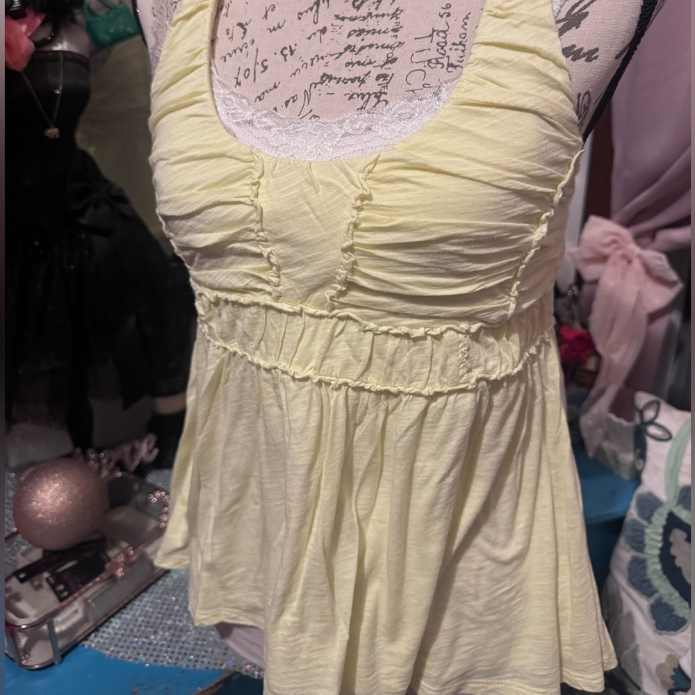 Cute yellow babydoll top